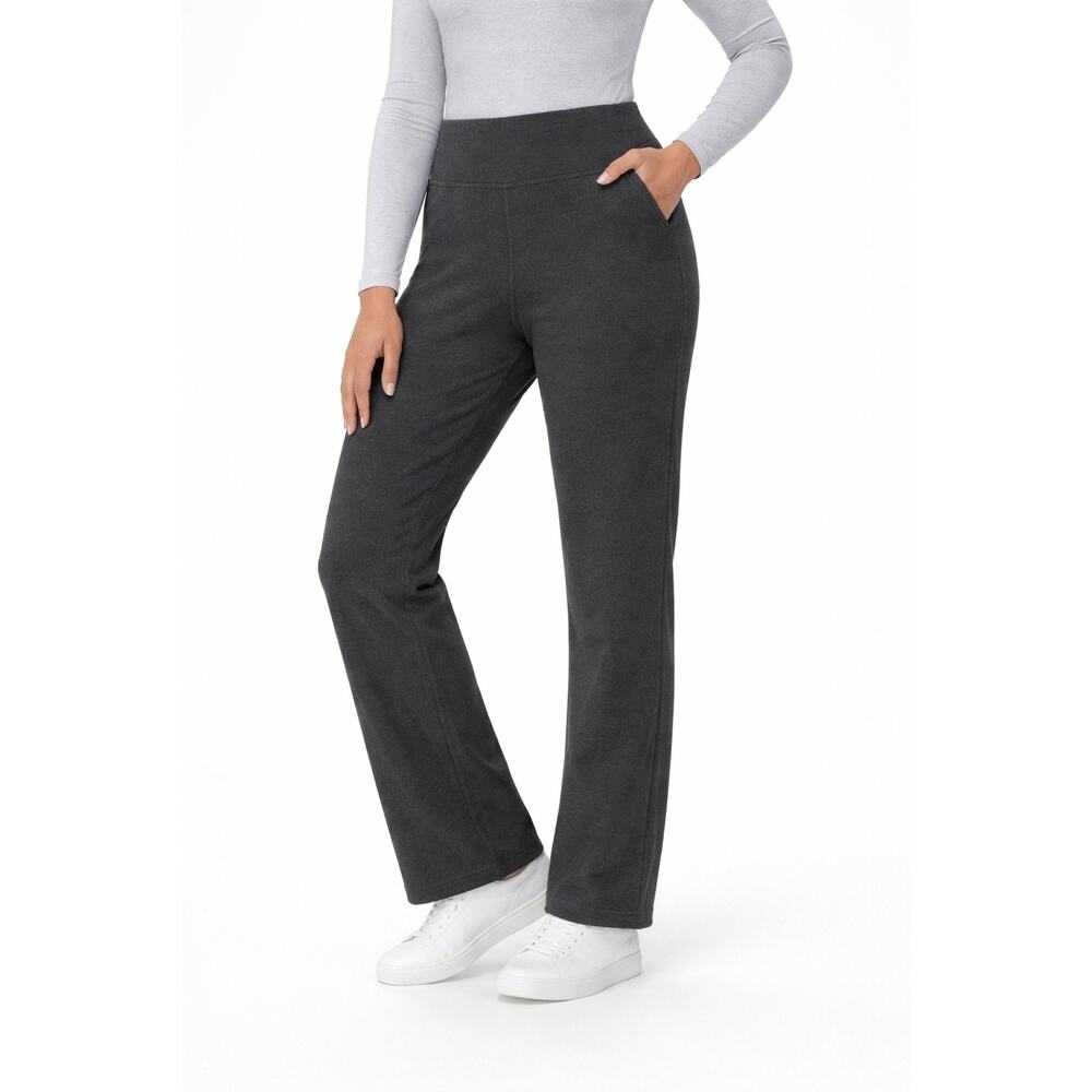 NWT 32‎ Degrees Charcoal Gray Fleece Pull-On Performance Pants Womens Small